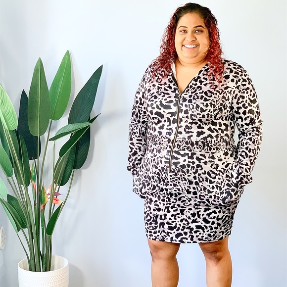 PLUS SIZE LEOPARD PRINT DRESS - Picture 4 of 4